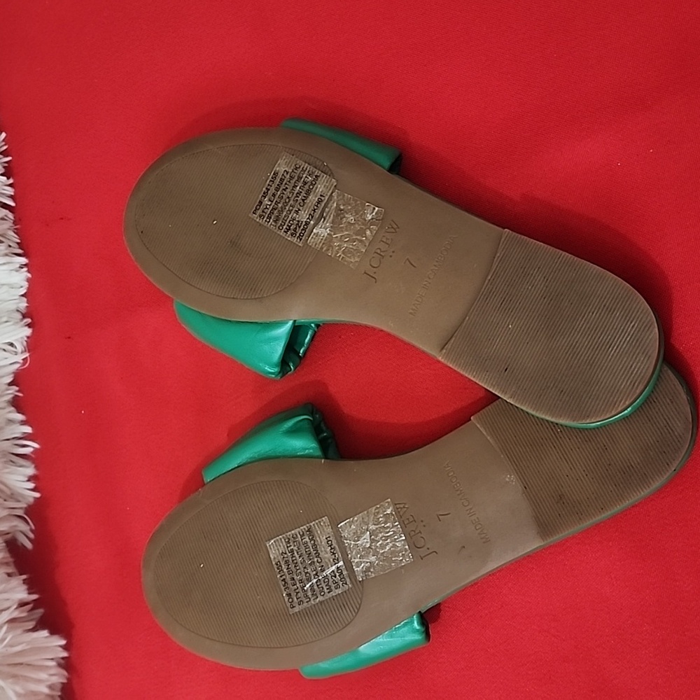 J. Crew Emerald Green Slide Sandals - Picture 5 of 8